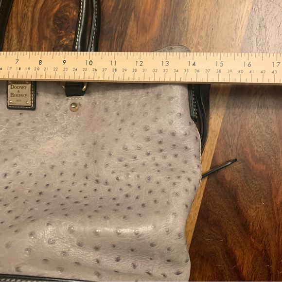 Dooney & Bourke ostrich tote shoulder Chelsea bag - Picture 12 of 16